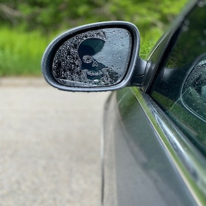 Anti Fog/Rain Skull Mirror Peeker | Car Accessories | Universal Fit | Decals