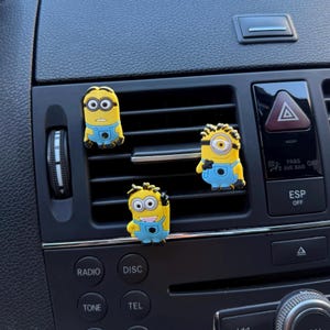 Minion 3pc Set Car Vent Clip Interior Accessory