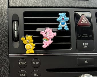 Care Bears 3pc Set Car Vent Clip Interior Accessory