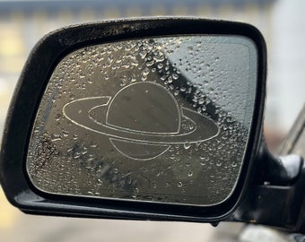 Anti Fog/Rain Saturn Planet Mirror Peeker - Exterior Car Accessories - Decals - Universal Fit (2pcs)