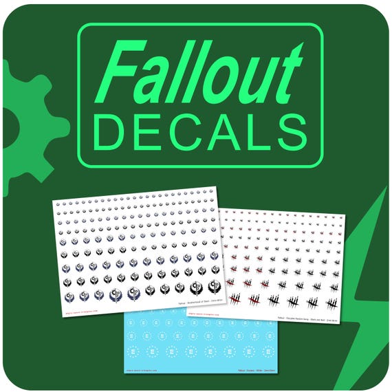 Fallout - Decals Water Slide Transfers