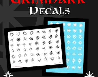 Chaotic Star Decals (Water Transfers) - Grimdark - Miniatures & Tabletop Gaming