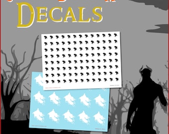 Demons, Undead & Mythical Decals - Waterslide Transfers -  Fantasy Creatures - Warhammer - Custom