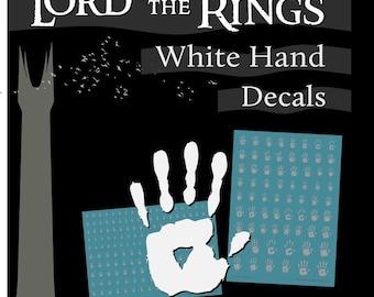 Lord of the Rings - Decals - Saruman White Hand - Water Slide Transfers - LoTR