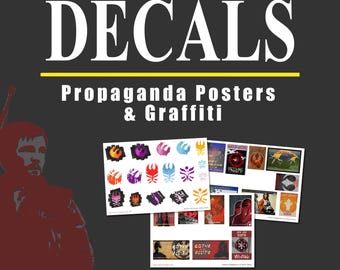 Star Wars Decals - Propaganda and Graffiti - Water Transfers  - Armada - Legion - Shatterpoint