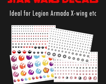 Decals / Water Slide Transfers - Star Wars - Legion - Armada - Shatterpoint - Models - Dioramas  - Figures