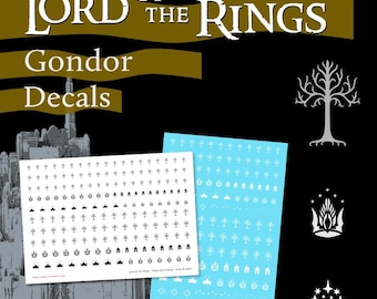 Lord of the Rings - Decals - Gondor - Water Slide Transfers - LoTR