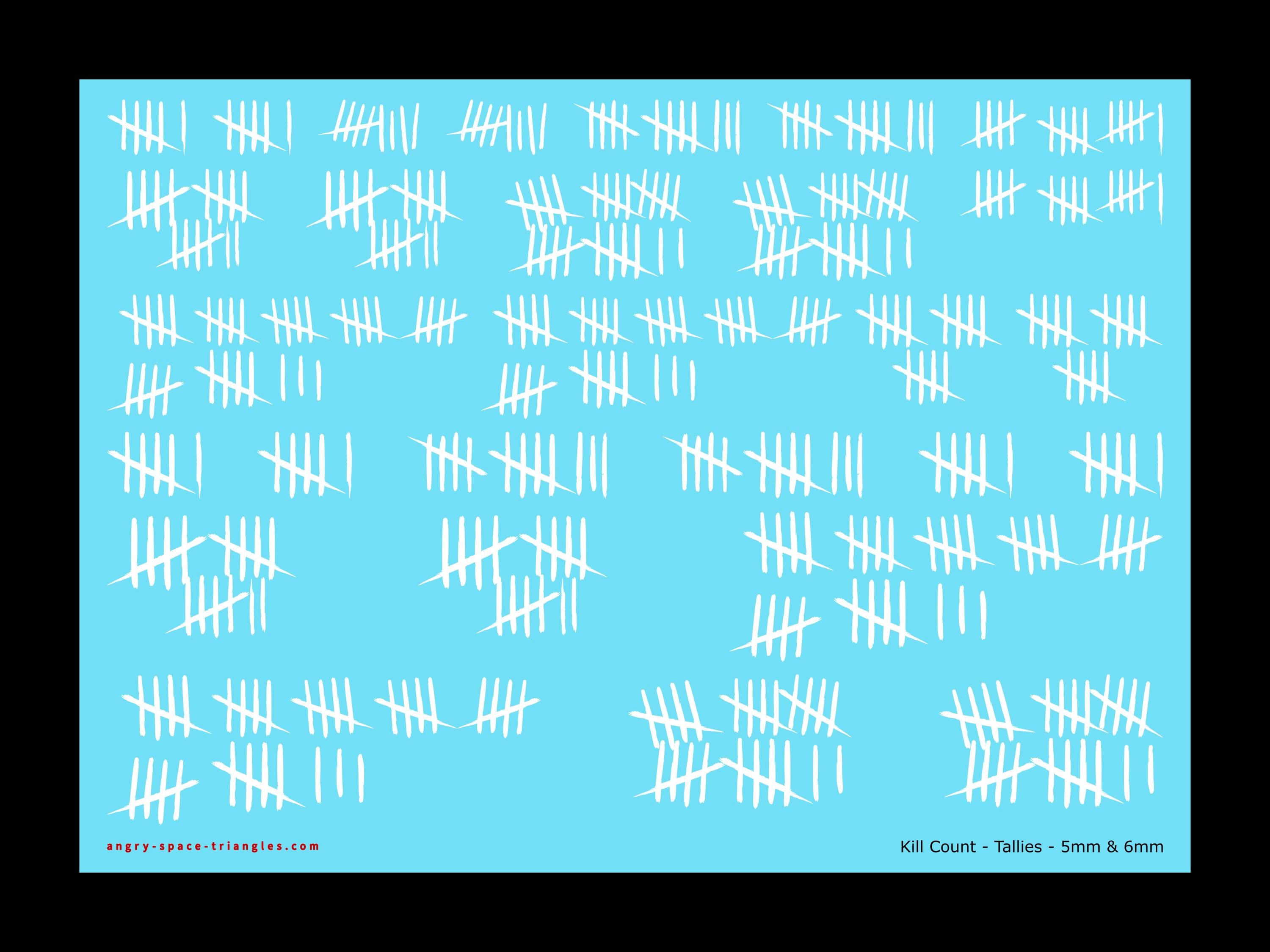 Kill Counts & Tallies - Decals / Water Slide Transfers - Warhammer ...