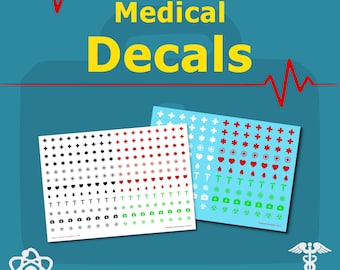 Medical symbols - Decal Water Transfers
