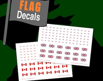 Flag Decals - Water Transfers - 28mm Wargames Tabletop