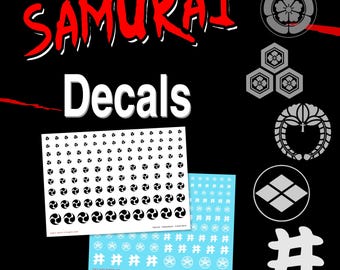 Samurai Decals - Water Slide Transfers -  Clans - Logos - Test of Honour