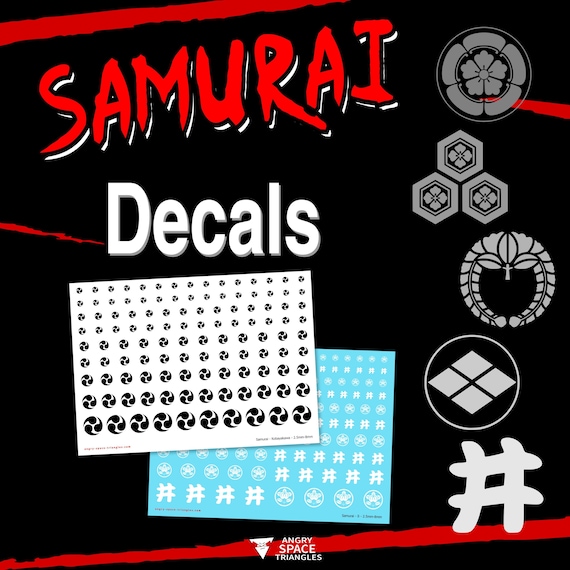 Samurai Decals - Water Slide Transfers -  Clans - Logos - Test of Honour