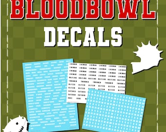 Blood Bowl compatible Decals - Transfers - Player Positions