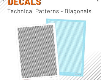 Decals - Water Transfers - Diagonal Line Surface Pattern - Technical