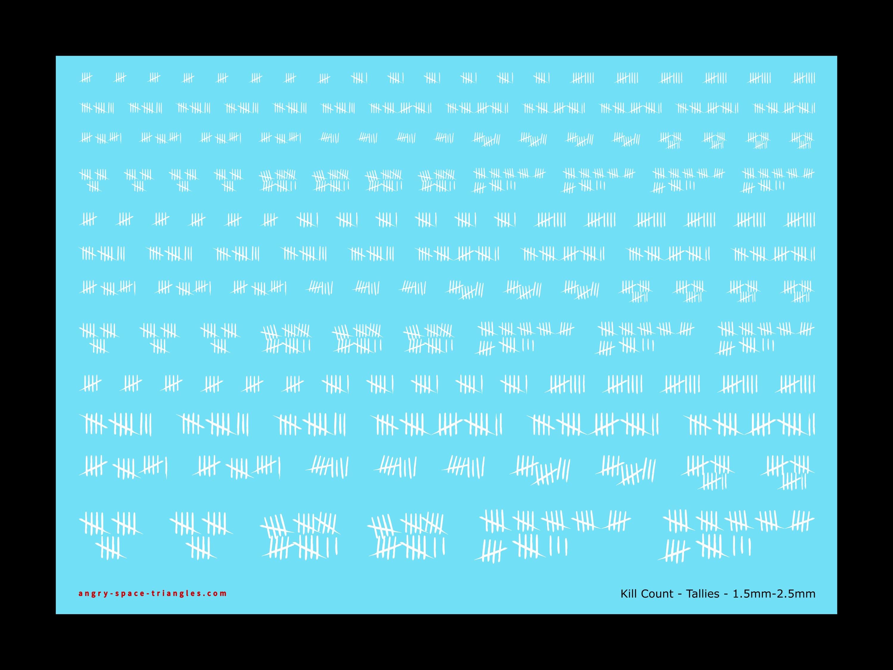 Kill Counts & Tallies - Decals / Water Slide Transfers - Warhammer ...