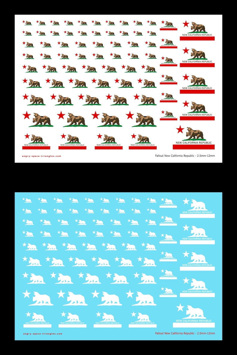 Fallout: stickers waterglijbanen NCR