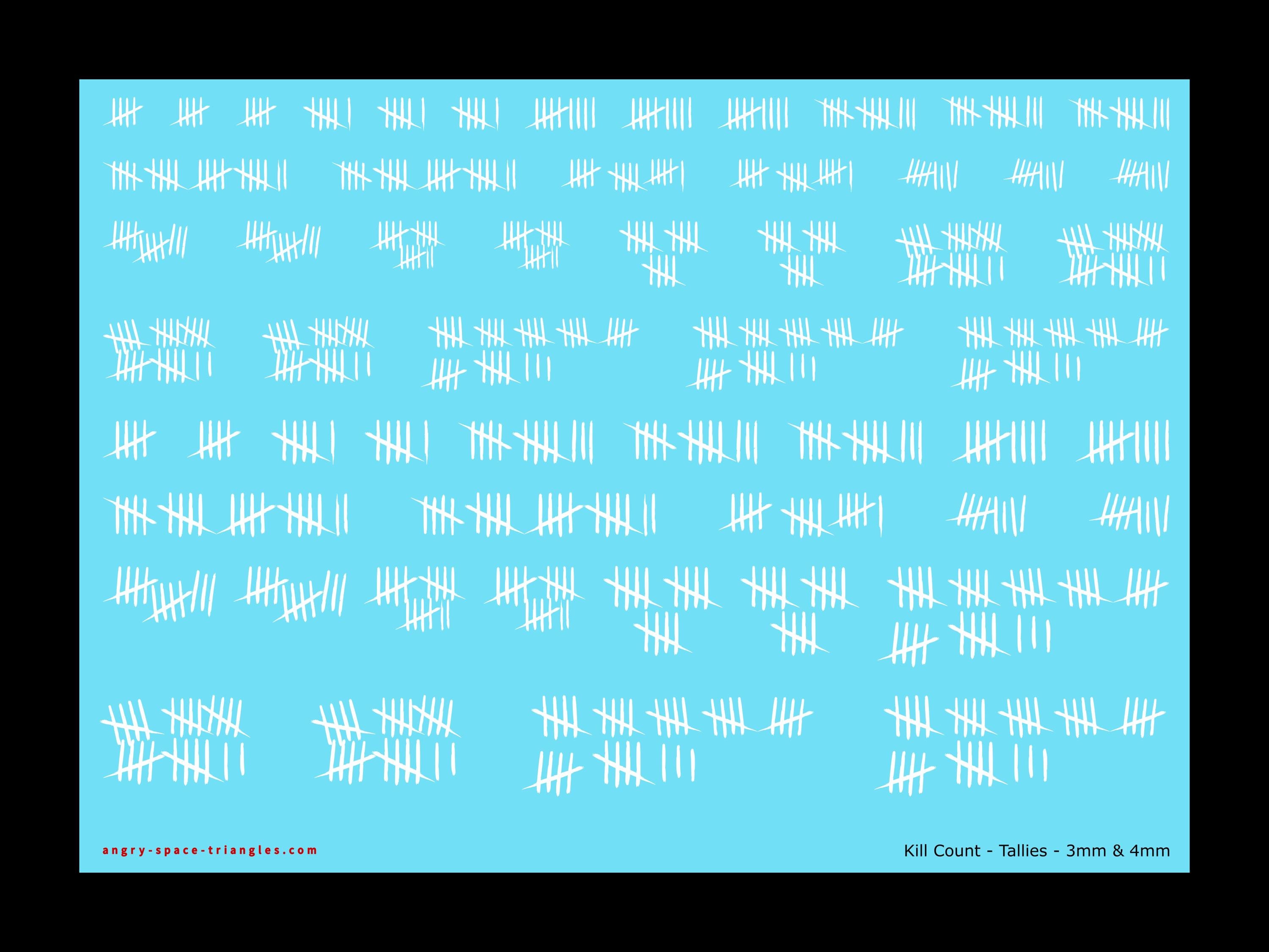 Kill Counts & Tallies - Decals / Water Slide Transfers - Warhammer ...