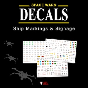 デカール＆水転写シート - 車両、艦船の標識、マーキング、コンソール - X-wing Legion Armada Shatterpoint