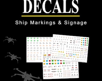 Decals & Water Transfers - Vehicles, Ship Signs, Markings and Consoles - X-wing Legion Armada Shatterpoint