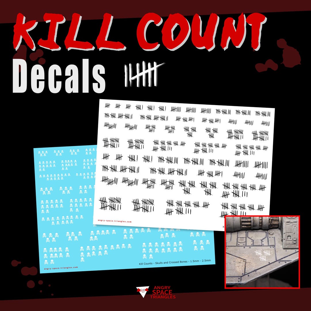 Kill Decals Kill Counts & Tallies - Decals / Water Slide Transfers - Warhammer ...