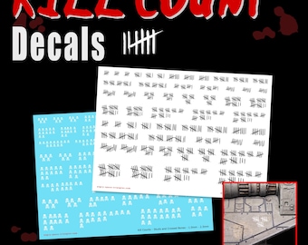 Kill Counts & Tallies - Decals / Water Slide Transfers - Warhammer Wargaming