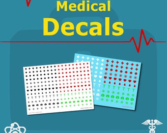 Medical symbols - Decal Water Transfers