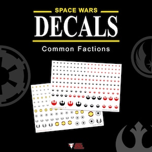 Decals Water Transfers - Legion - Armada - X-Wing - Common Factions