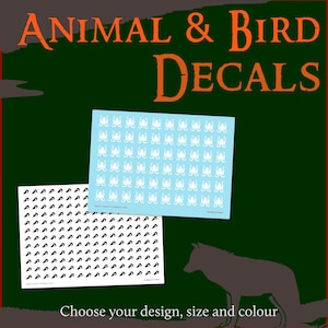 Dieren- en vogelstickers - glijbaantransfers - fantasiewezens - Warhammer - aangepast