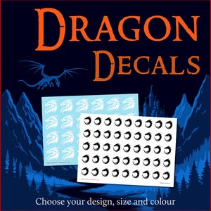 Dragon Decals - Waterslide Transfers -  Fantasy Creatures - Warhammer - Custom