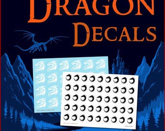 Dragon Decals - Waterslide Transfers -  Fantasy Creatures - Warhammer - Custom