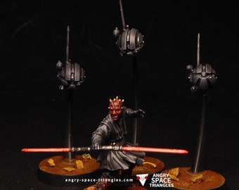 Painted Darth Maul and Probe Droids for Star Wars Legion