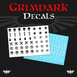 Imperialist Decals (Water Transfers) - Grimdark - Miniatures & Tabletop Gaming