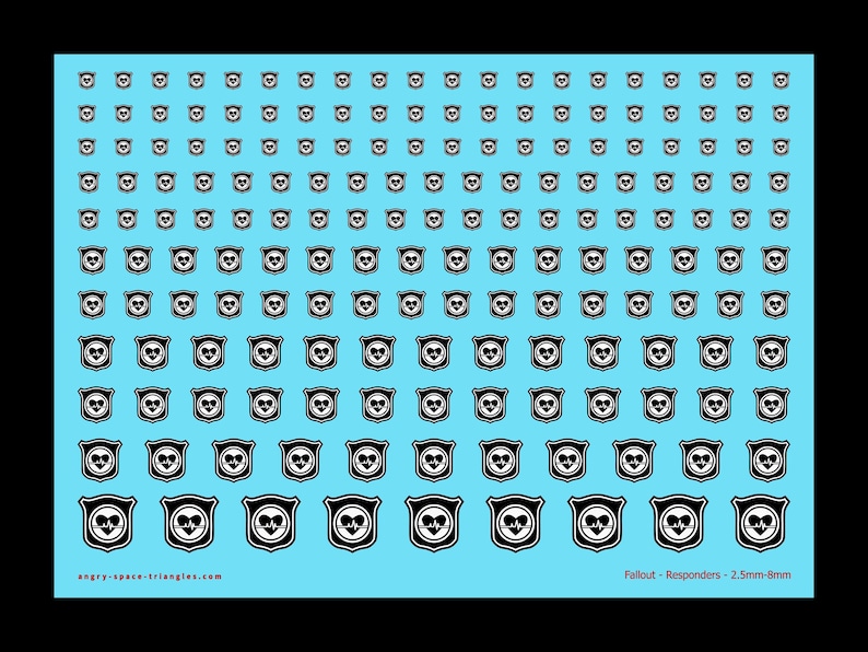 Fallout: stickers waterglijbanen Responders