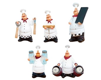 Statuetta dello chef, decorazione porta utensili da cucina, porta apribottiglie, decorazioni per la casa, decorazione del ristorante, da collezione