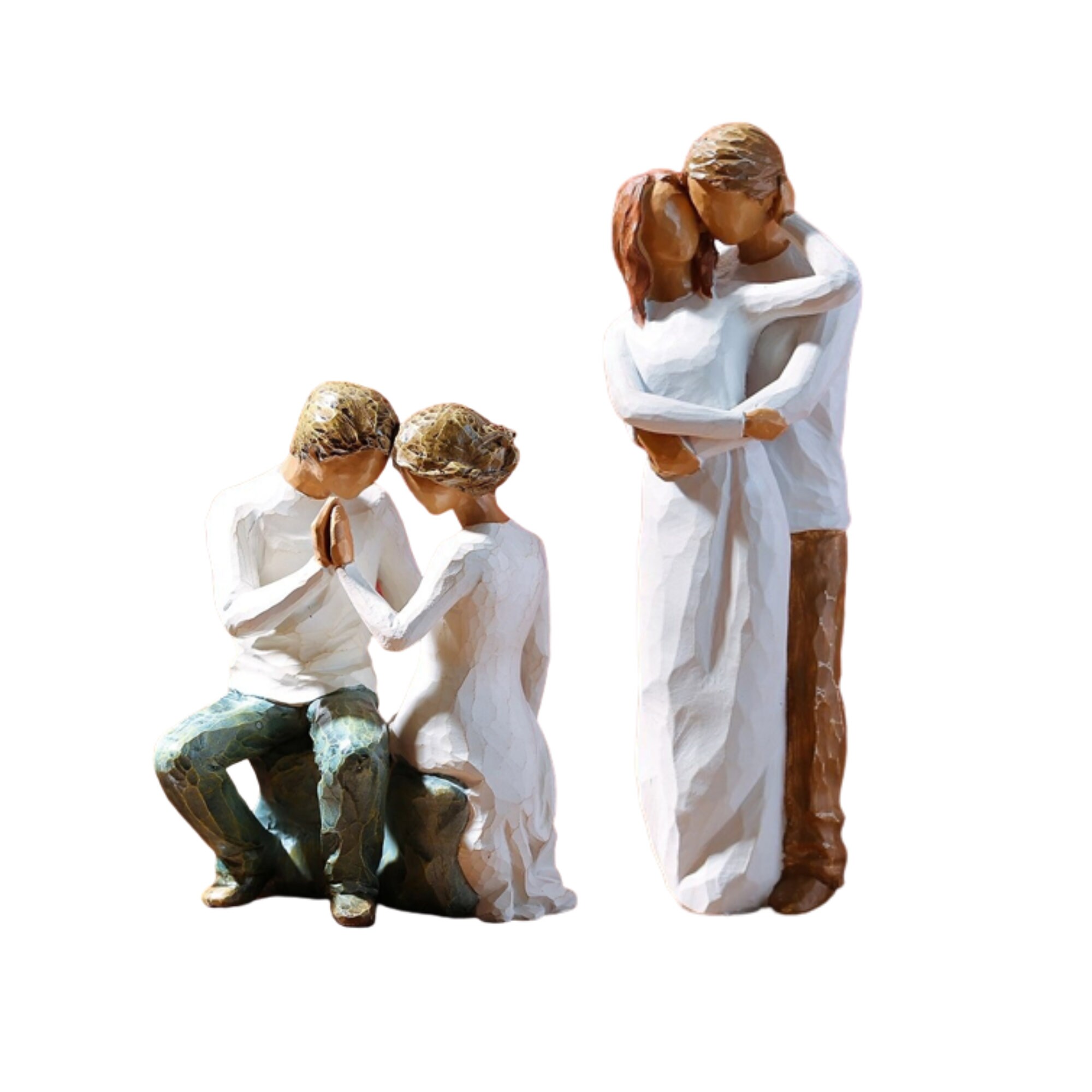 Statues Family Figurines Love of Mother Father Figures Nordic