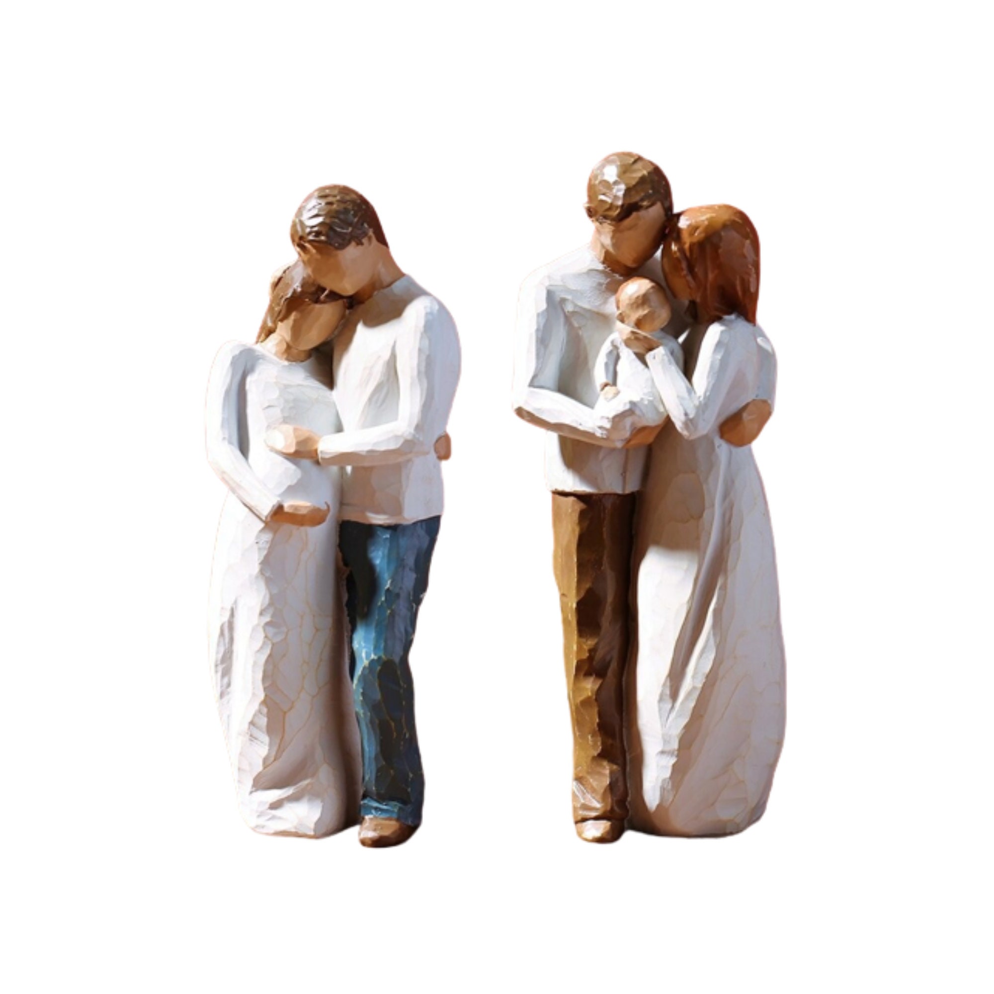 Statues Family Figurines Love of Mother Father Figures Nordic