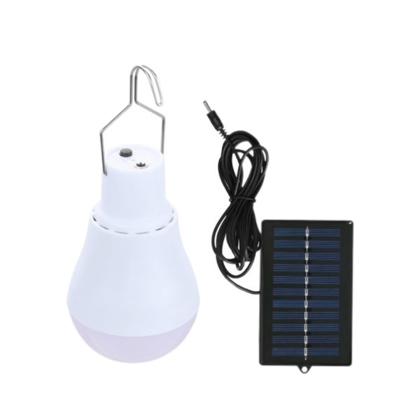 Solar Rechargeable LED Camping Light, Portable Outdoor Light, Solar Panel Powered LED Hanging Lantern, Gift for Campers