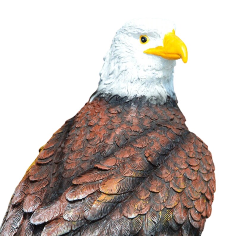 Eagle Statue Standing On A Rock, White Headed Eagle, Bald Eagle,Bronze Eagle,Ornament Indoor or Outdoor Decoration image 4