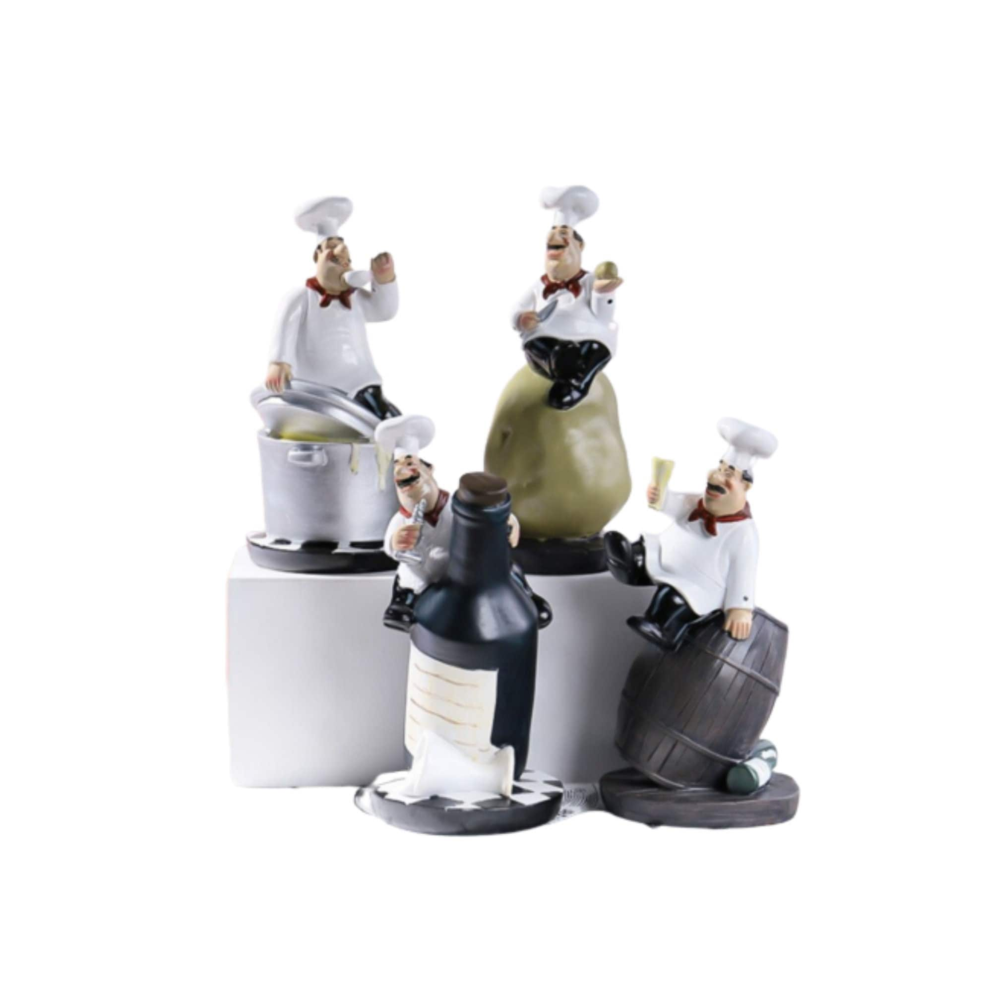  HERCHR Chef Figurines Kitchen Decor, Kitchen Counter Decor  Cutekitchen Decor for Counter for Country Restaurant Cafe Italian Chef  Statue Chef Decorations for The Kitchen : Home & Kitchen