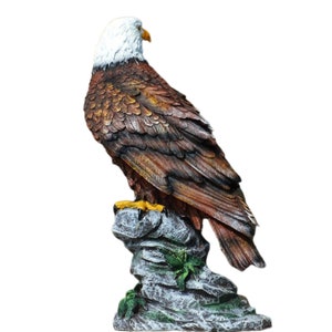 Eagle Statue Standing On A Rock, White Headed Eagle, Bald Eagle,Bronze Eagle,Ornament Indoor or Outdoor Decoration image 8