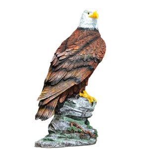 Eagle Statue Standing On A Rock, White Headed Eagle, Bald Eagle,Bronze Eagle,Ornament Indoor or Outdoor Decoration image 10