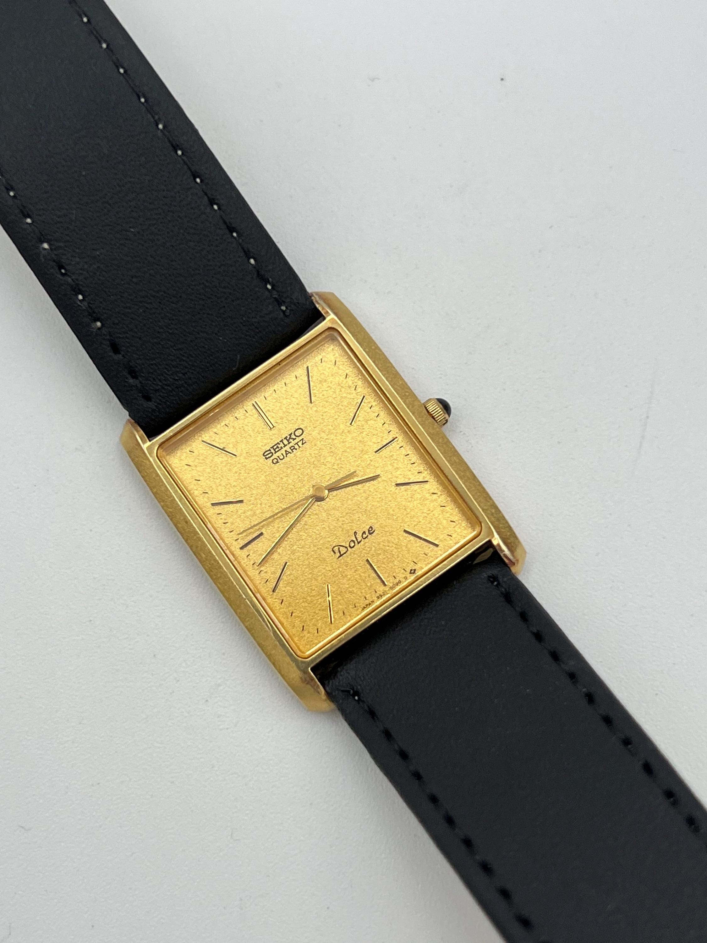 1980s Seiko Dolce Tank Gold Dust Dial Etsy UK