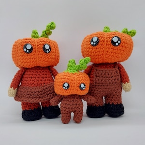 No sew pumpkin family crochet pattern