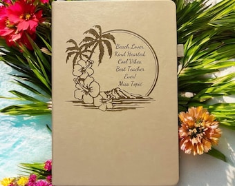 Libreta de polipiel A5 personalizada y grabada: regalo de diario personalizado