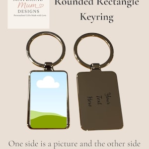 Photo Keyring | Engraved Keyring | Keyring | Gifts for him | Gift for her | Mum | Dad | Grandparents | Nanny | Grandad | Memories | Silver image 2