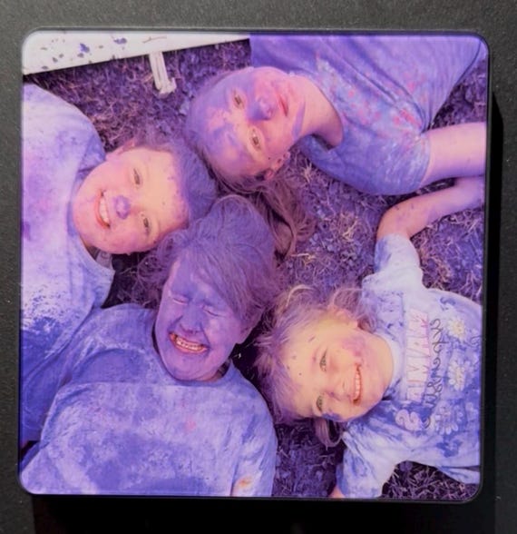 Personalised Photo Sound Magnet – Press to Play Voice Message or Song – Custom Keepsake Gift – Memory Magnet for Mum, Dad, Family