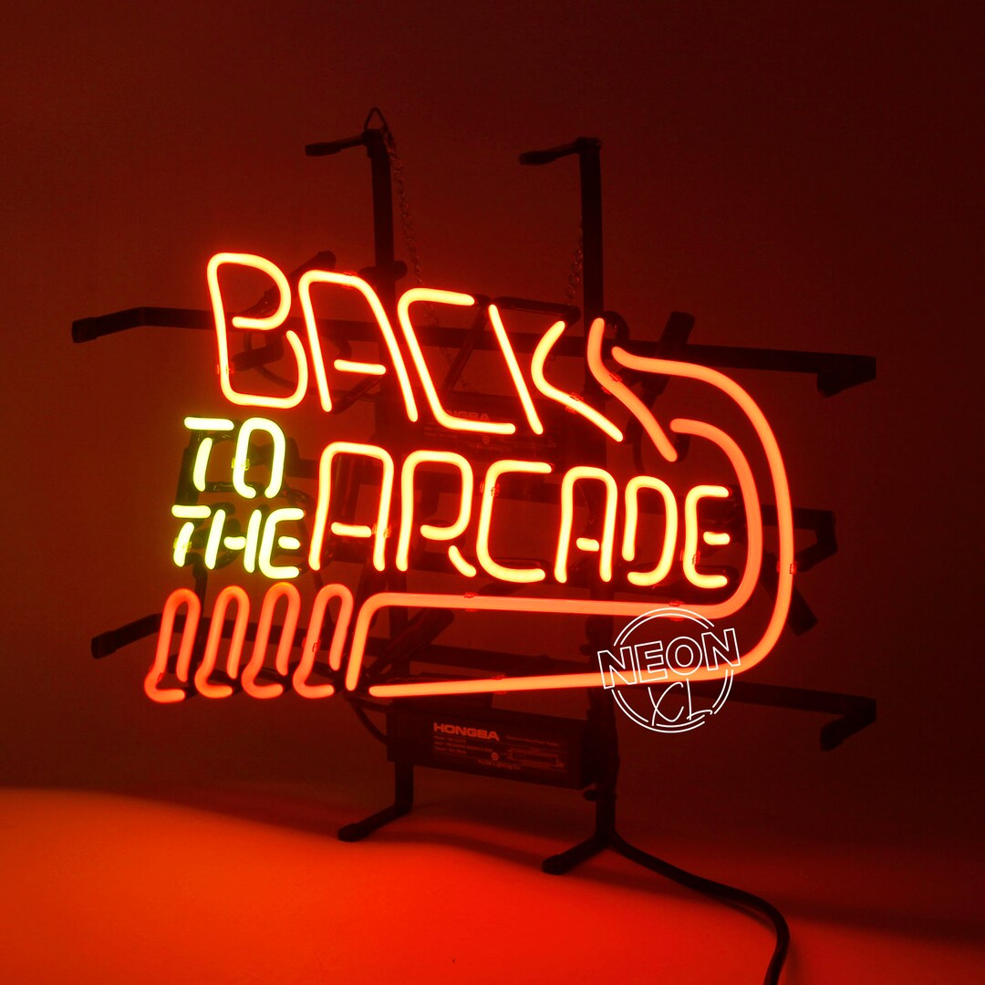 Back to the Arcade Real Glass Neon Sign Neon Light for Bedroom Modern