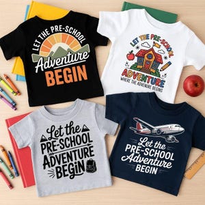 Let the Pre-School Adventure Begin SVG PNG JPG | Preschool Shirt Design | Back to School Digital File