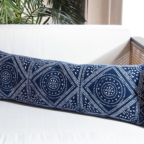 Lumbar Pillow Boho Blue Etsy