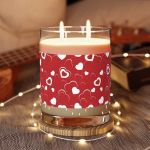 Heart Soy Wax Candle - Luxury Essential Fragrance and Oils- Valentines Gift - Red Heart Candle - Assorted Scented Candles